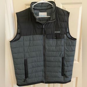 Columbia puffer vest gray/black men’s XL